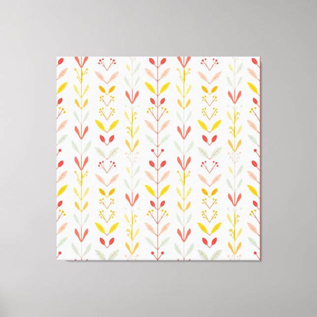 Muted Fall Stripes Canvas Print (Front)