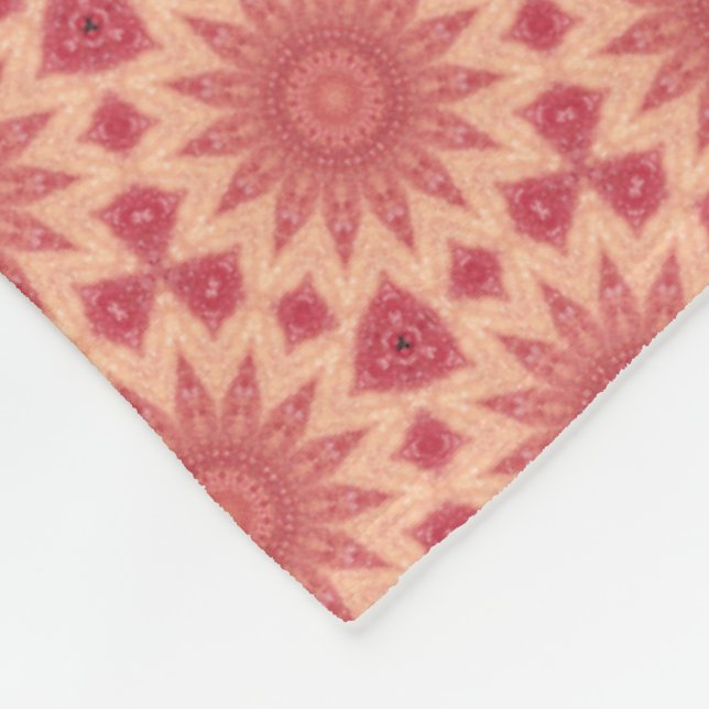 Muted Floral Boho Magic Fleece Blanket (Corner)