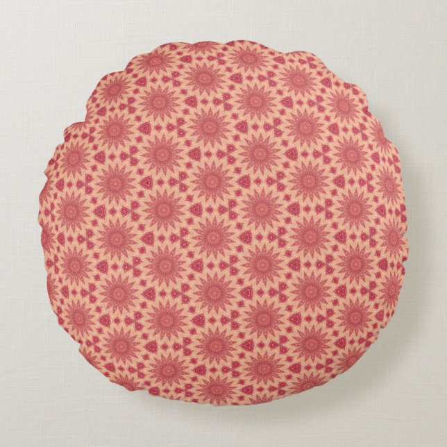 Muted Floral Boho Magic Round Cushion (Front)