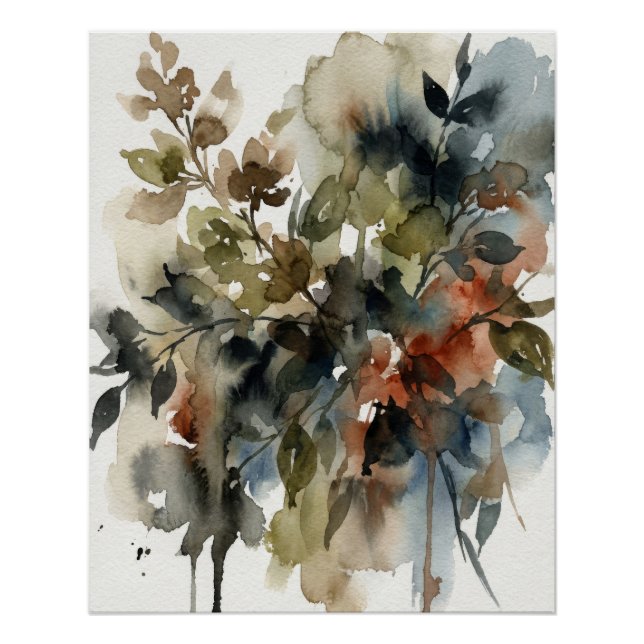 Muted Forest Watercolor Poster (Front)
