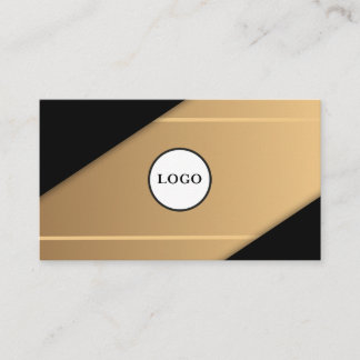 Muted Gold Black Stylish Business Card