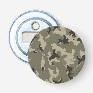 Muted Green Camouflage Fun Bar Party Everyday Bottle Opener