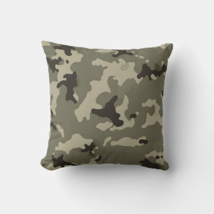 Muted Green Camouflage – Subtle Outdoor & Tactical Cushion