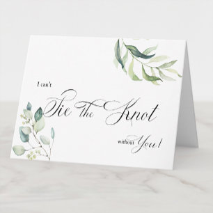 Muted Greenery Bridesmaid Proposal Card
