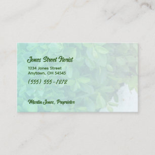 Muted Greenery with Personalised Text  Business Card