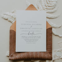 Muted Grey Simple Minimalist Spanish Wedding