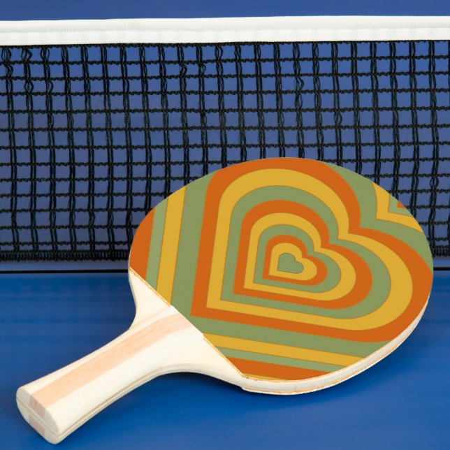 Muted Groovy Retro Seventies  Ping Pong Paddle (Insitu)