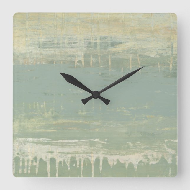 Muted Horizon Square Wall Clock (Front)