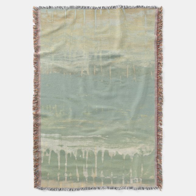 Muted Horizon Throw Blanket (Front Vertical)