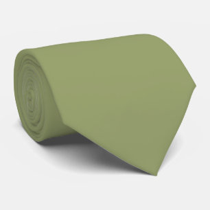 Muted Khaki Olive Green Pop Of Colour Neckwear Tie