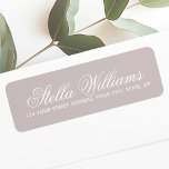 Muted lavender calligraphy script<br><div class="desc">Elegant return address labels with your name in an elegant calligraphy script font and the address below on a muted lavender background.</div>