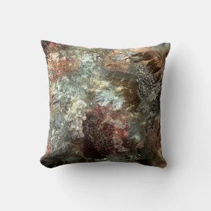 Muted Layers of Brown Crystals Cushion