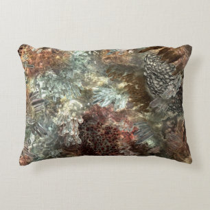 Muted Layers of Brown Crystals Decorative Cushion