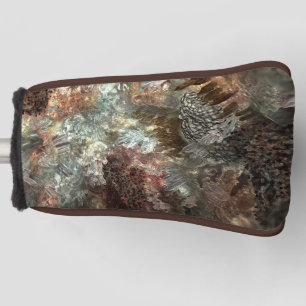 Muted Layers of Brown Crystals Golf Head Cover