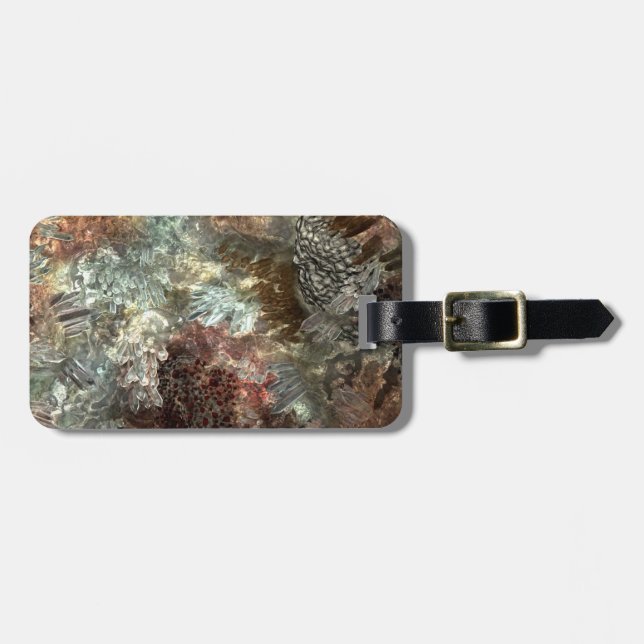 Muted Layers of Brown Crystals Luggage Tag (Front Horizontal)
