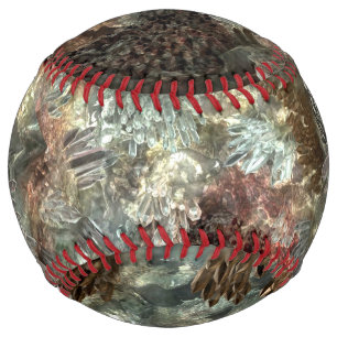 Muted Layers of Brown Crystals Softball