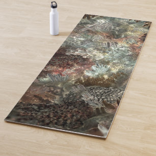 Muted Layers of Brown Crystals Yoga Mat