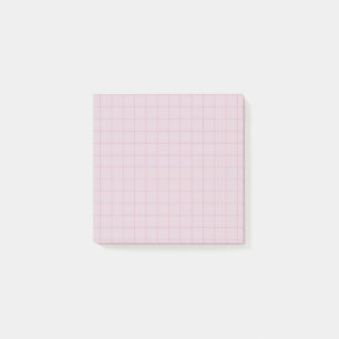 Muted Lilac Chequered Pattern Soft Grid Design  Post-it Notes