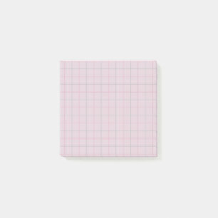 Muted Lilac Chequered Pattern Soft Grid Design  Post-it Notes