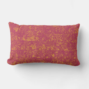 Muted Magenta and Orange Lumbar Cushion