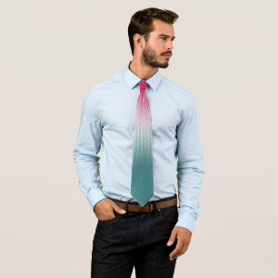 Muted Magenta Silver Teal Tie