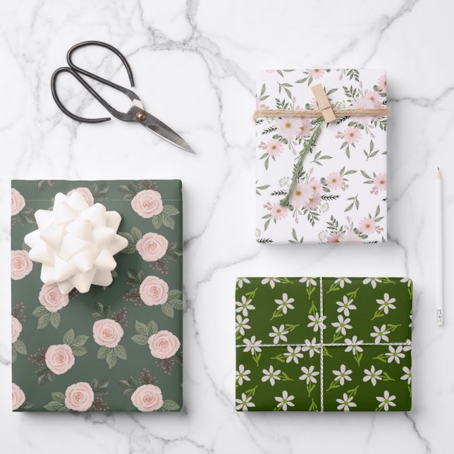 Muted Meadow 3 Wrapping Paper Sheet (Front)