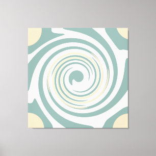 Muted Modern Swirl Muted Modern Swirl in Sage and  Canvas Print