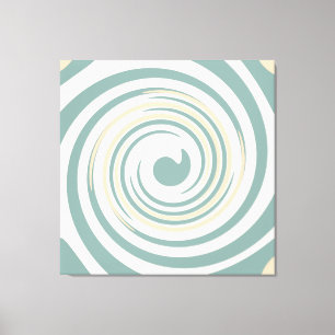 Muted Modern Swirl Sage and Tan Canvas Print