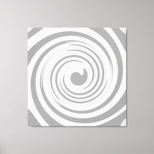 Muted Modern Swirls in Grey Canvas Print
