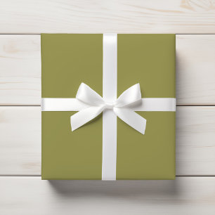 Muted Moss Green Earthy Solid Wrapping Paper