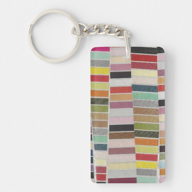 Muted Multicolor Swatches Key Ring (Front)