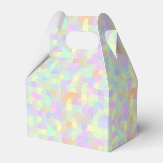 Muted Pastel Boho Mod Geometric Abstract Favour Box (Front Side)