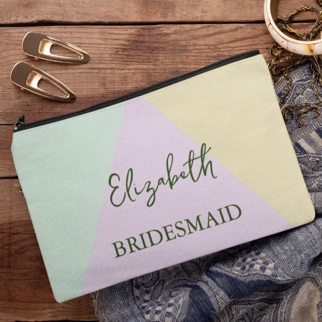 Muted Pastel Geometric Wedding Accessory Pouch (Creator Uploaded)