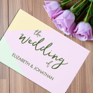 Muted Pastel Geometric Wedding Guest Book