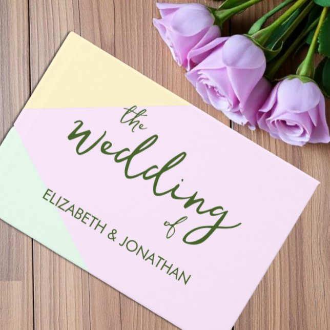Muted Pastel Geometric Wedding Guest Book (Creator Uploaded)