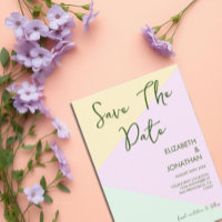 Muted Pastel Geometric Wedding