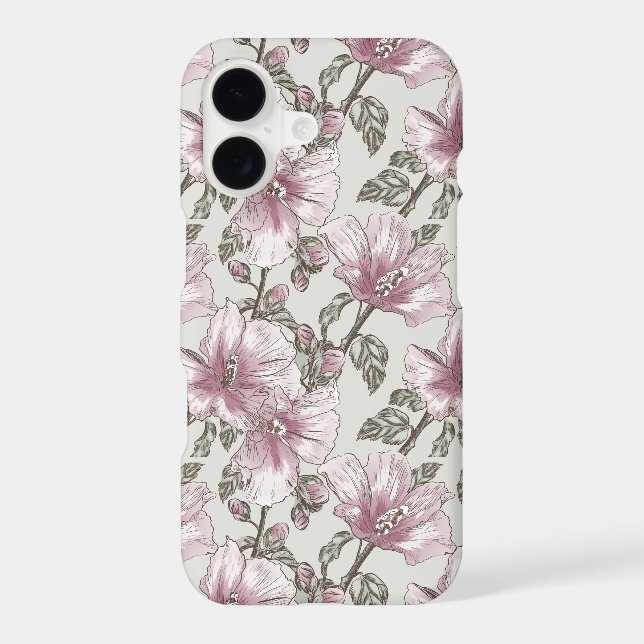Muted Pink Hibiscus Flowers Pattern (Back)
