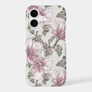Muted Pink Hibiscus Flowers Pattern