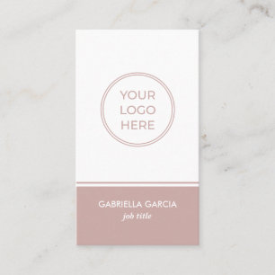 Muted Pink Scannable QR Code Business Card