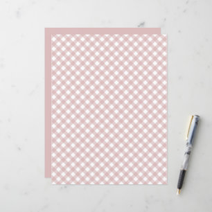 Muted Pink Shade Plaid Pattern Scrapbook Paper