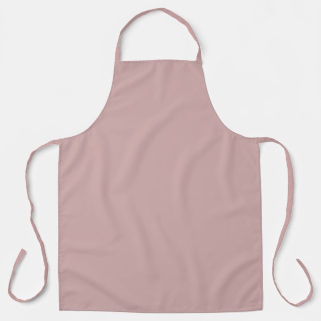 muted pink solid  apron (Front)