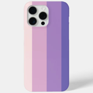 Muted Purple Shades Vertical Stripes iPhone 15 Pro Max Case