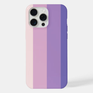 Muted Purple Shades Vertical Stripes iPhone 15 Pro Max Case