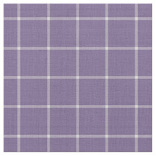 Muted Purple Windowpane Plaid Fabric