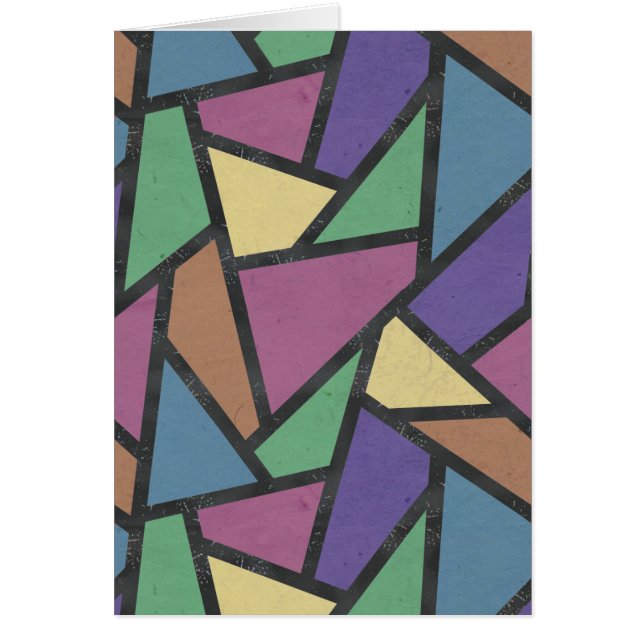 Muted rainbow colours mosaic pattern (Front)