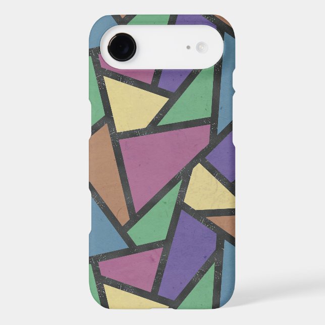 Muted rainbow colours mosaic pattern (Back)