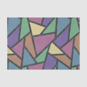Muted rainbow colours mosaic pattern tissue paper