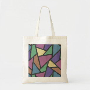 Muted rainbow colours mosaic pattern tote bag