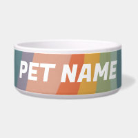 Muted  Rainbow Customised Dog Pet Water Food