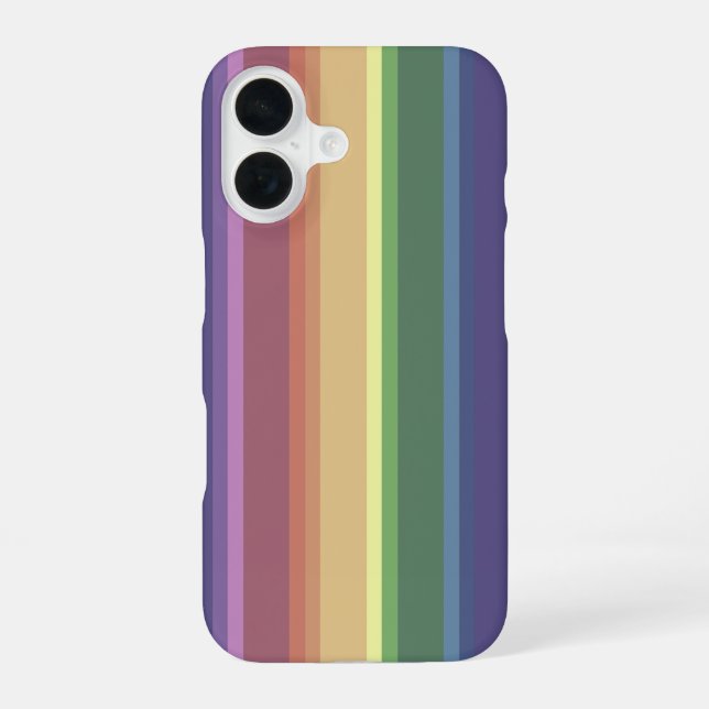Muted rainbow stripes Case-Mate iPhone case (Back)